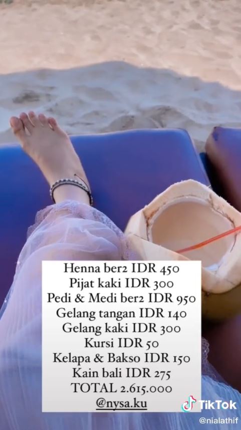Viral curhatan cewek pakai jasa pijat di pantai, tagihannya bikin syok