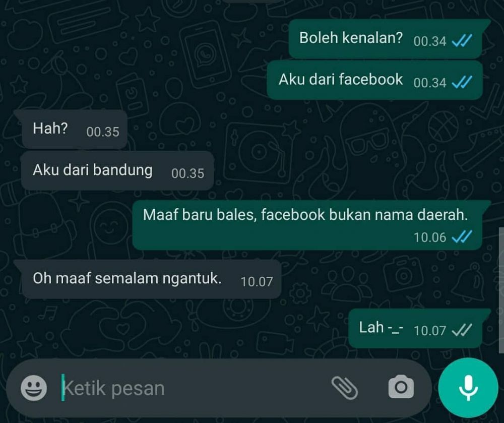 11 Chat lucu ngajak kenalan cewek ini endingnya tak terduga