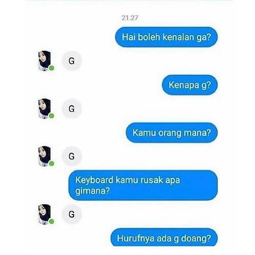 11 Chat lucu ngajak kenalan cewek ini endingnya tak terduga