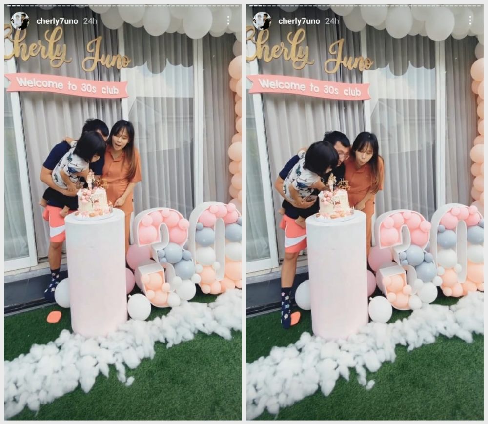 7 Momen ulang tahun Cherly eks Cherrybelle, berkonsep piknik di rumah