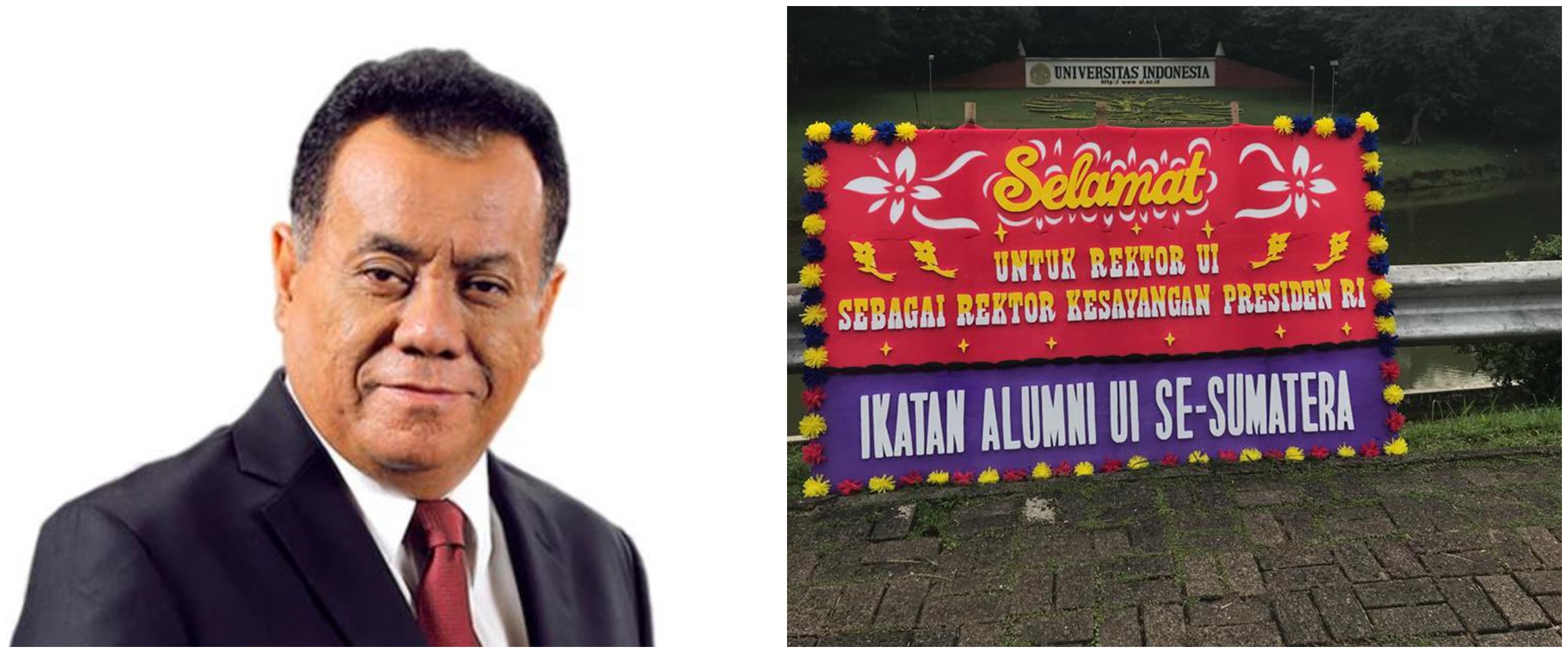 Viral deretan karangan bunga untuk rektor UI, pesannya curi perhatian