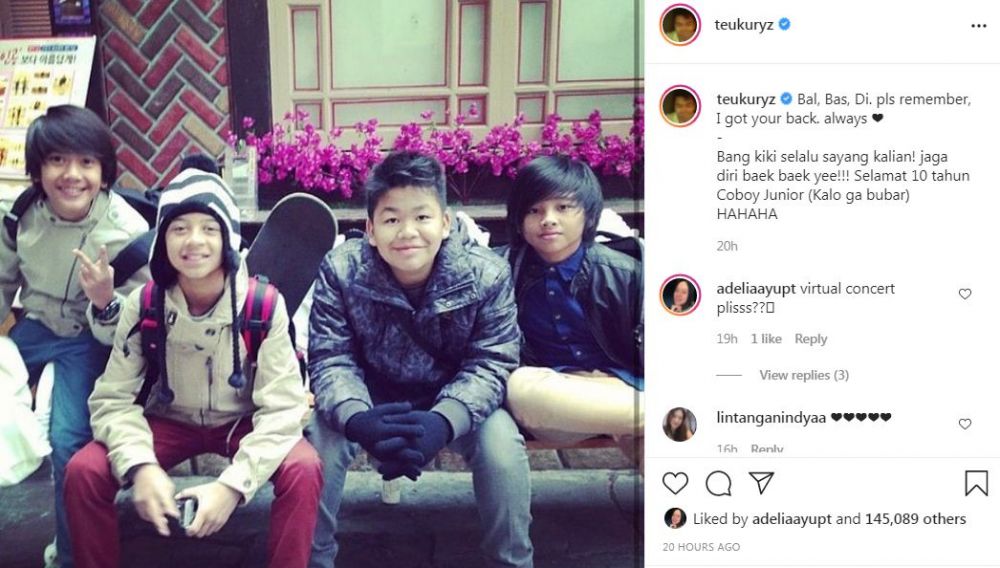 Teuku Rizky unggah potret lawas Coboy Junior, pesannya menyentuh