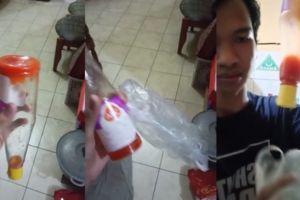 Viral life hack keluarkan saus dari dasar botol, ditonton 2 juta kali