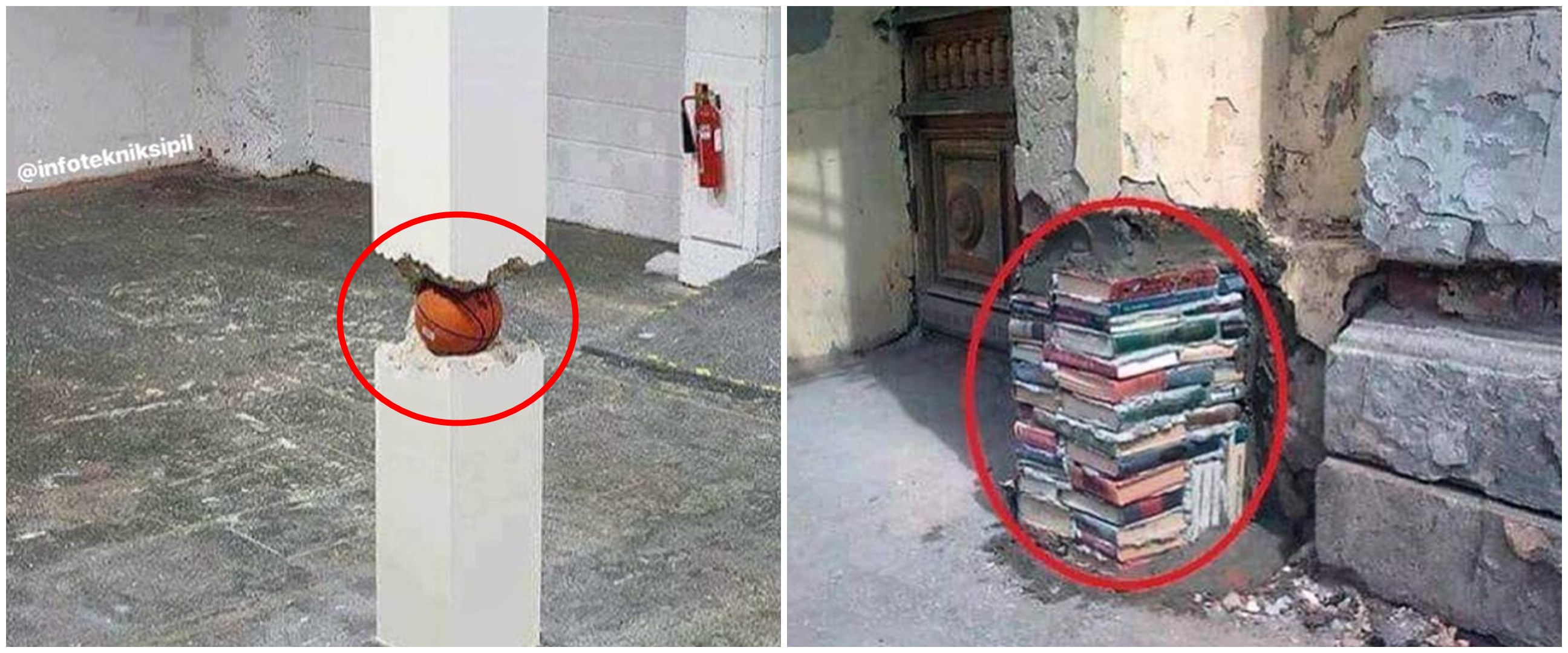 11 Benda nyeleneh di tiang bangunan ini bikin mikir keras