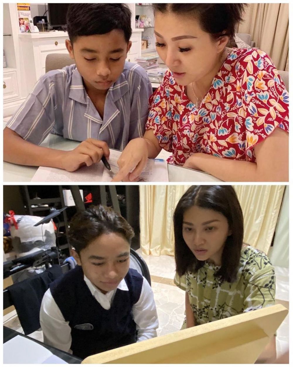 7 Momen Sarwendah dampingi anak sekolah online, gayanya curi perhatian