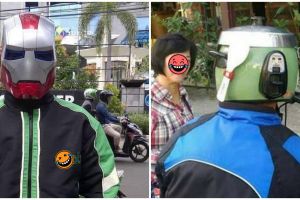 25 Potret lucu helm ini nyelenehnya bikin pengendara tersenyum