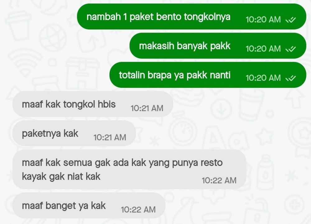 11 Chat lucu pesan makanan via online, bikin pembeli ngelus perut