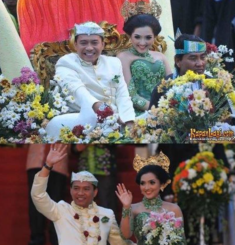 Foto lawas pernikahan 9 seleb istri politisi, Annisa Pohan ala militer