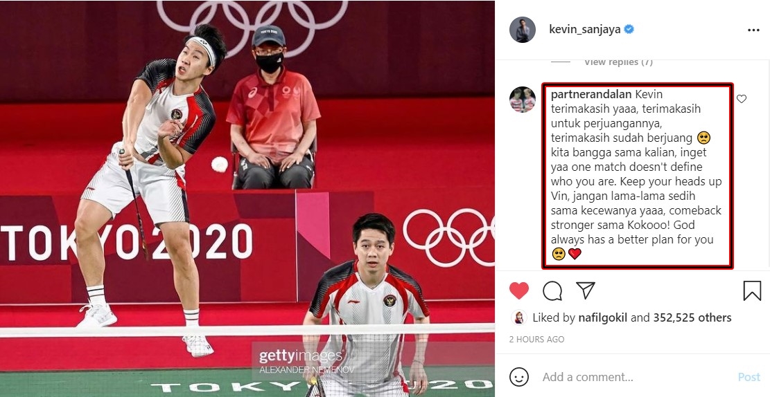 Kevin Sanjaya minta maaf gagal lolos, warganet tetap bangga