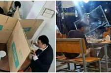 11 Potret lucu jaga jarak di tempat makan ini bikin senyum tipis