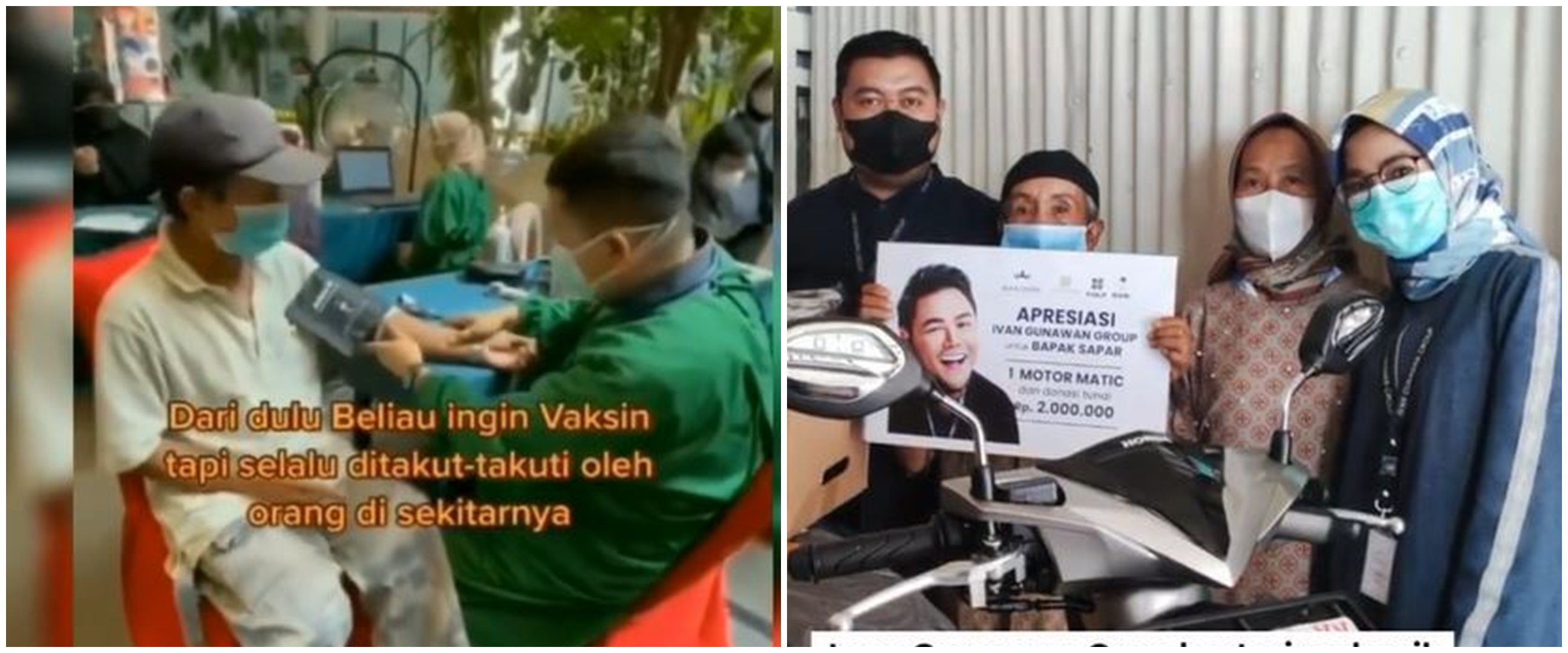 Ivan Gunawan berikan sepeda motor untuk kakek viral pejuang vaksin