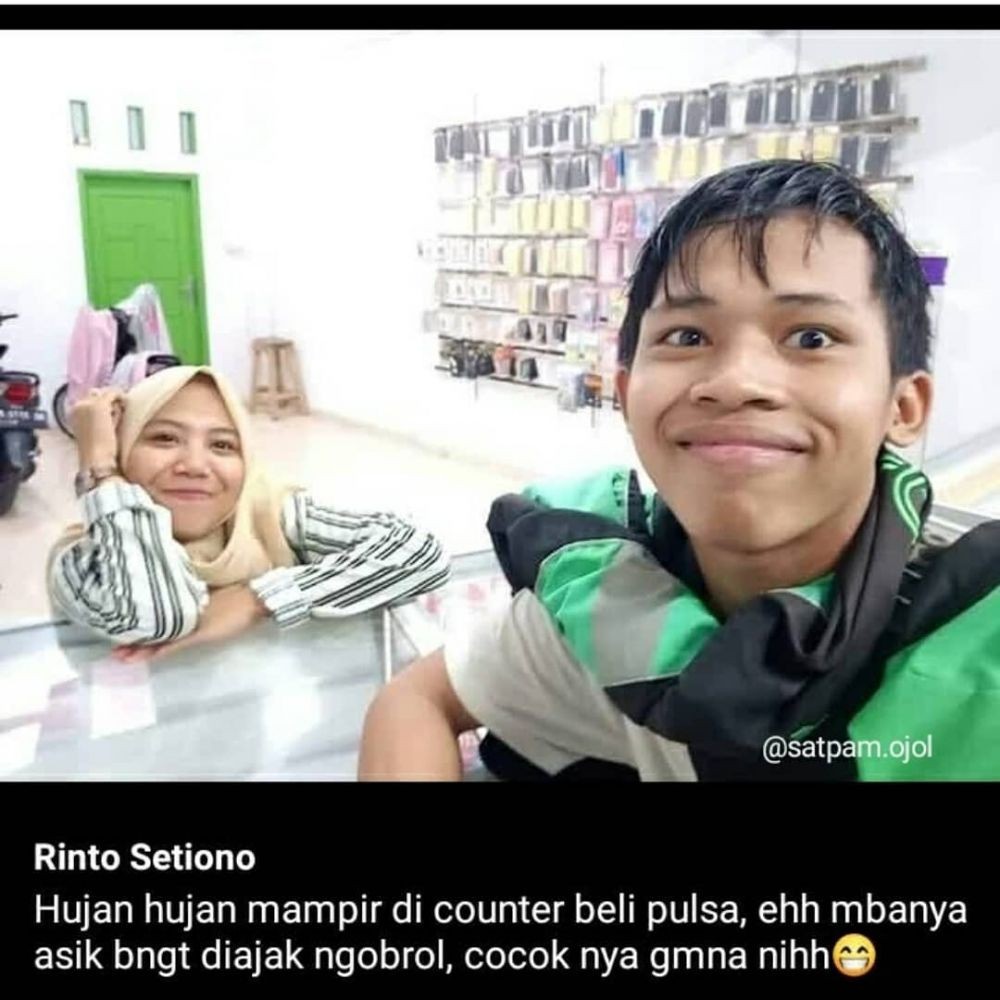 11 Potret lucu driver ojek online lagi kasmaran, bucin abis!
