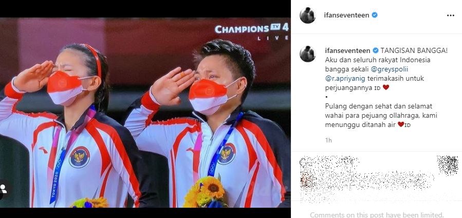 Momen 11 seleb tonton final Olimpiade Tokyo 2020, bangga hingga haru