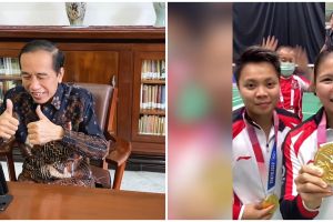 7 Momen Jokowi video call Greysia dan Apriyani, bikin bangga