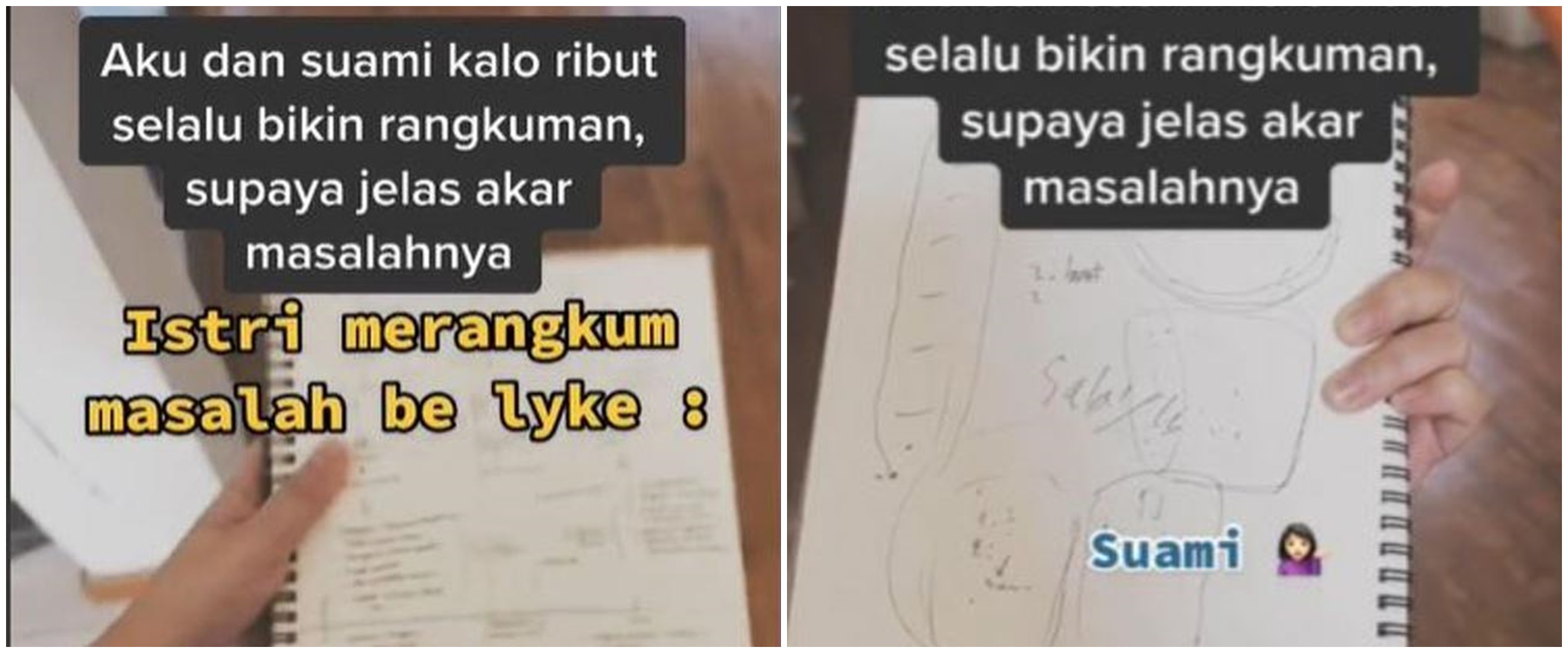 Viral istri bikin rangkuman saat bertengkar dengan suami, unik banget