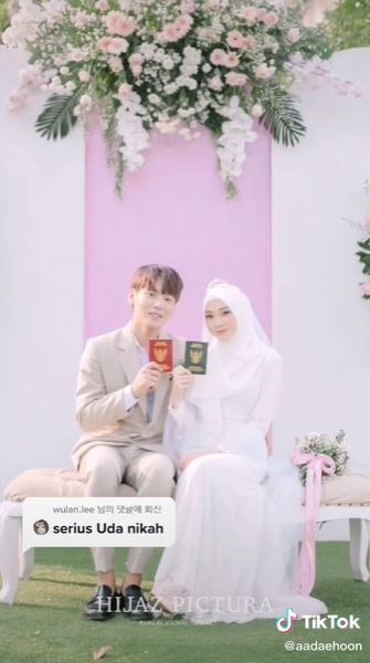 11 Momen pernikahan seleb TikTok Daehoon dengan WNI cantik, serasi pol