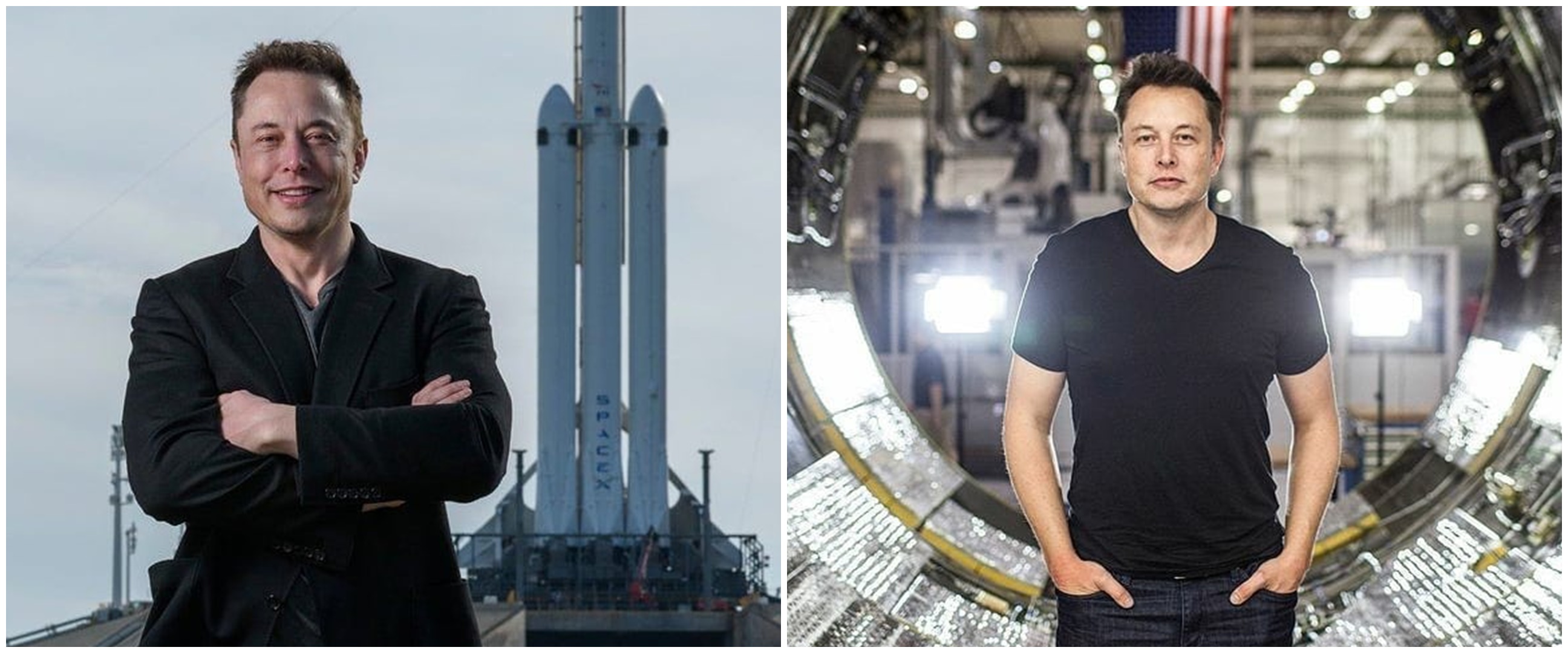 Elon Musk gendong baby X saat cek mesin pesawat, curi perhatian
