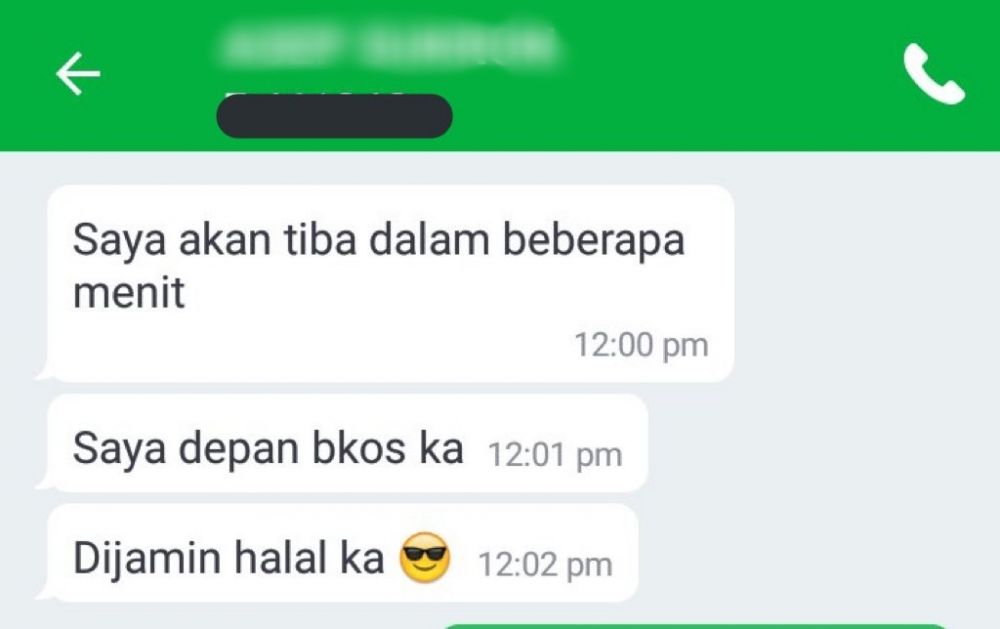 11 Chat lucu pemberitahuan dari driver ojek online ini kocak pol