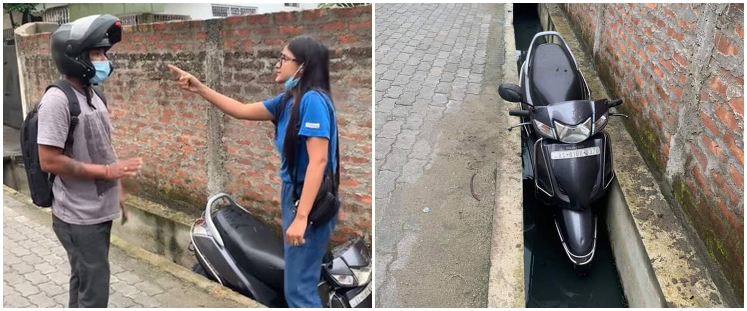 Dilecehkan, wanita ini seret sepeda motor pelaku hingga masuk got