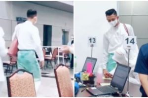 Aksi pasangan pengantin vaksin sebelum menikah, penampilannya disorot