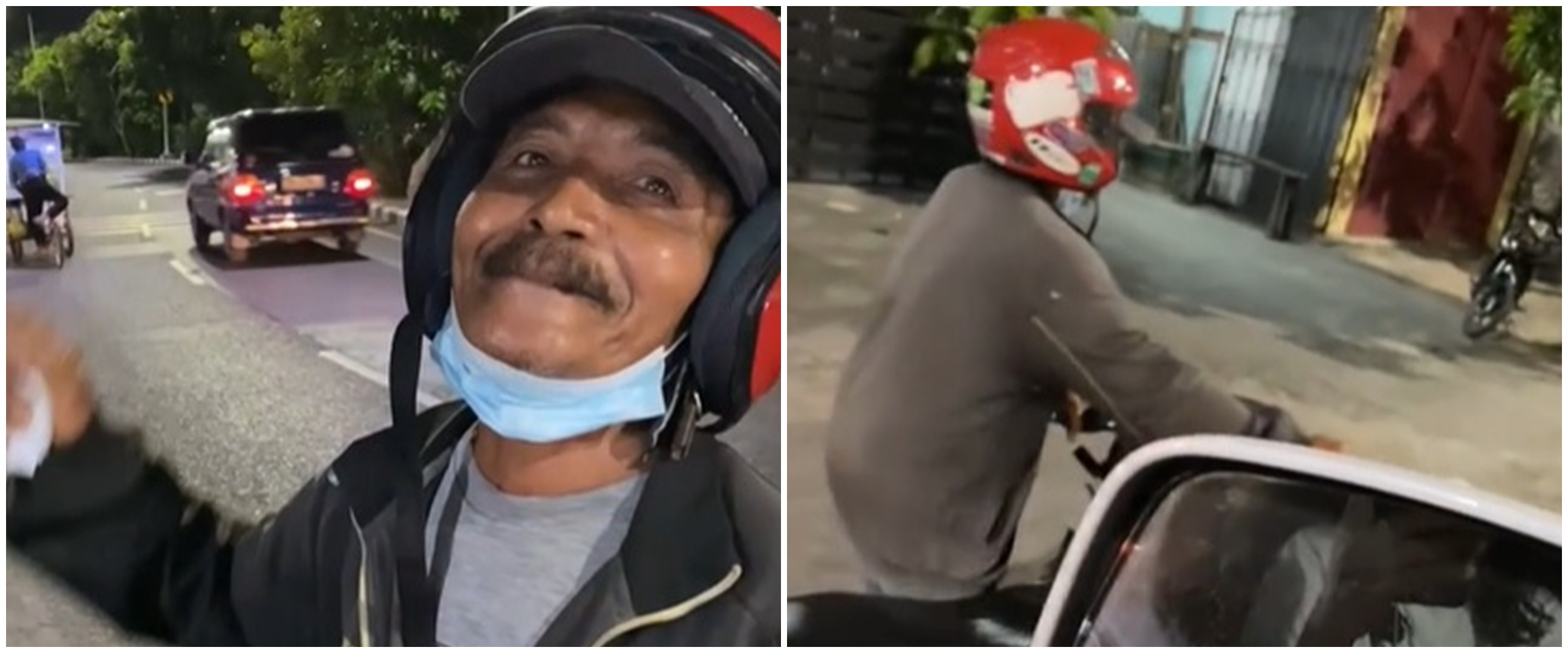 Habis bensin bapak ini rela dorong motor, alasannya bikin sedih
