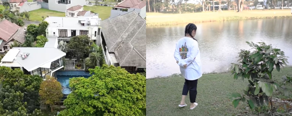 Potret rumah 9 penyanyi istri pengusaha, Momo Geisha ada danau buatan