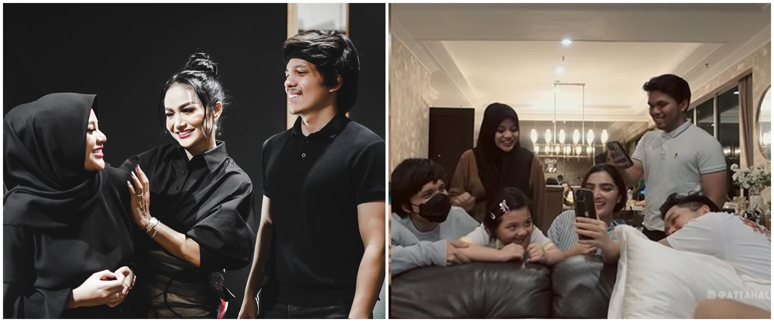 9 Momen keluarga Aurel bertemu keluarga Atta, Krisdayanti menangis