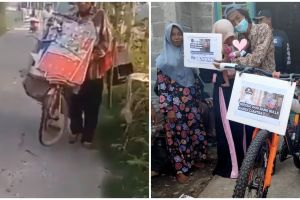 Aksi Kang Emon penjual mainan tabrakkan sepeda cegah begal, salut!
