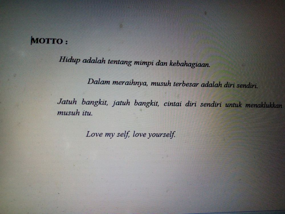 13 Tulisan di halaman motto skripsi ini bikin senyum tipis