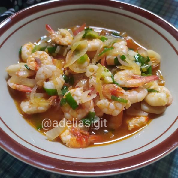 11 Resep udang pedas manis, bumbunya nendang abis