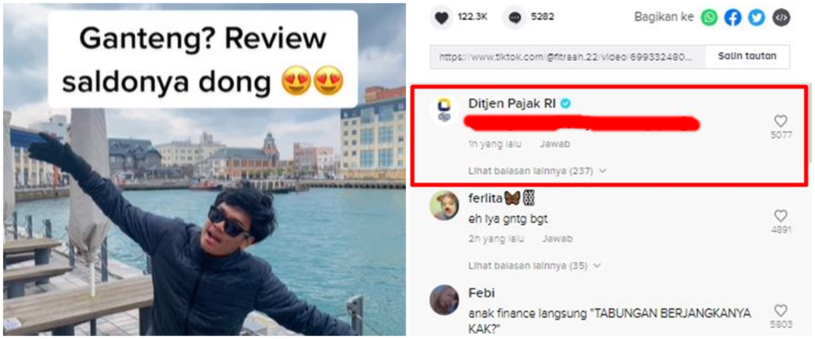 Tren 'Ganteng? Review saldonya dong', komentar Ditjen Pajak disorot