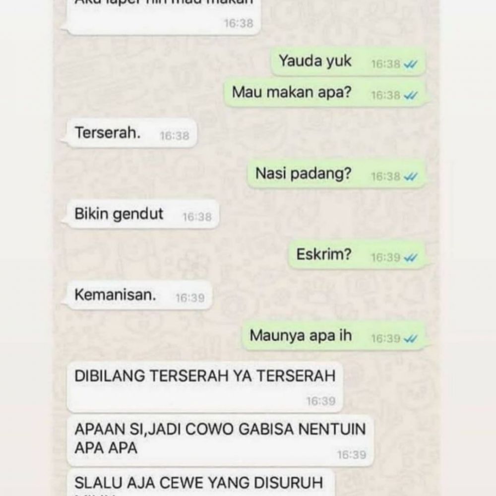 11 Chat lucu pacar nggak nyambung ini bikin naik darah