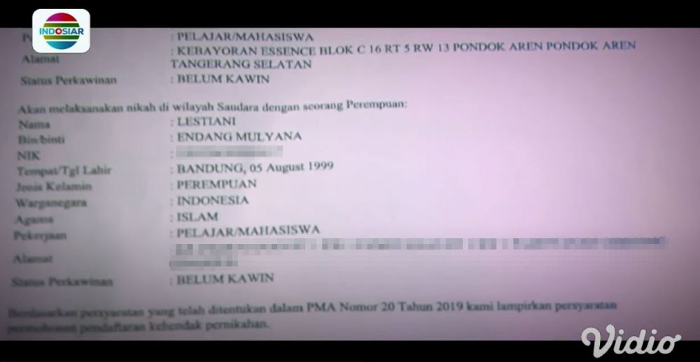 Terungkap berkas di KUA, nama asli Rizky Billar dan Lesty jadi sorotan