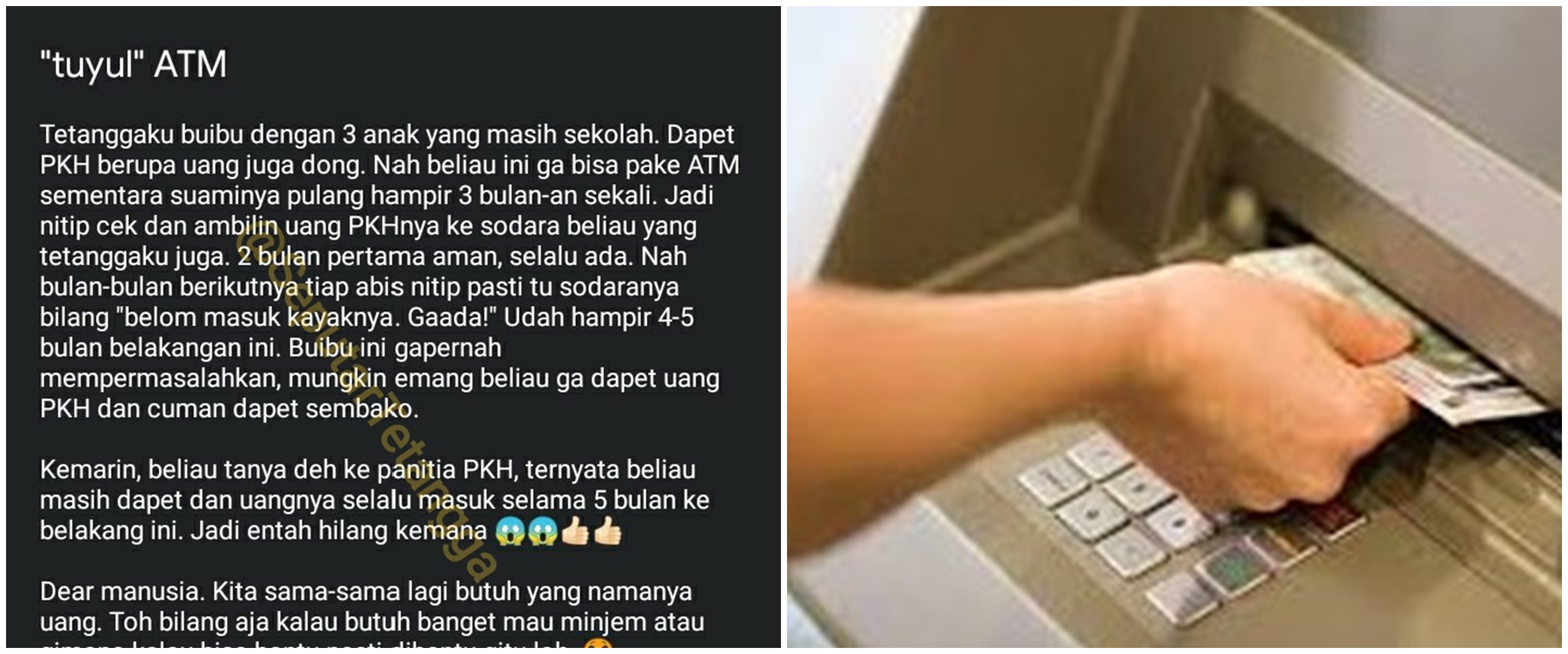 Viral kisah 'Tuyul ATM' bantuan PKH, bikin miris