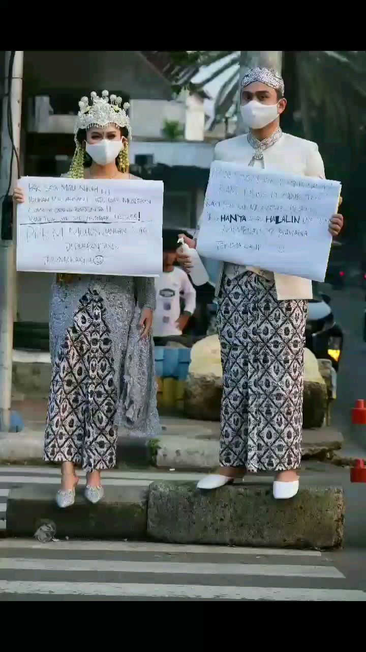 5 Momen Lutfi Agizal protes PPKM diperpanjang, pakai baju pengantin