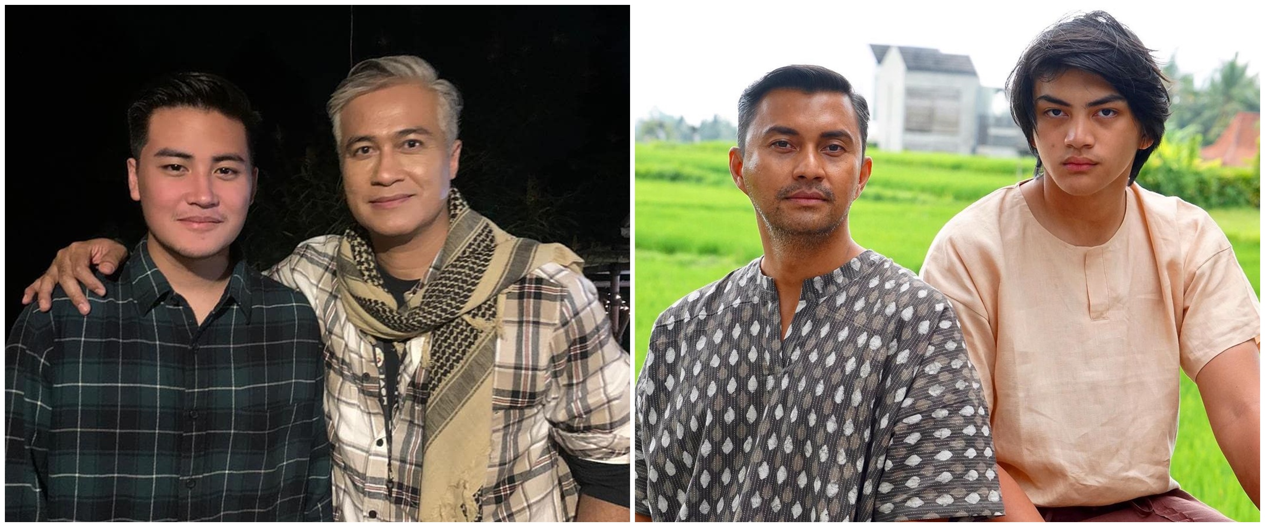 Potret kompak 9 pesinetron langganan peran ayah bareng anak kandung