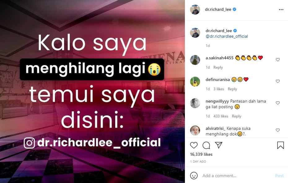 Kronologi penangkapan dokter Richard Lee, dijemput paksa