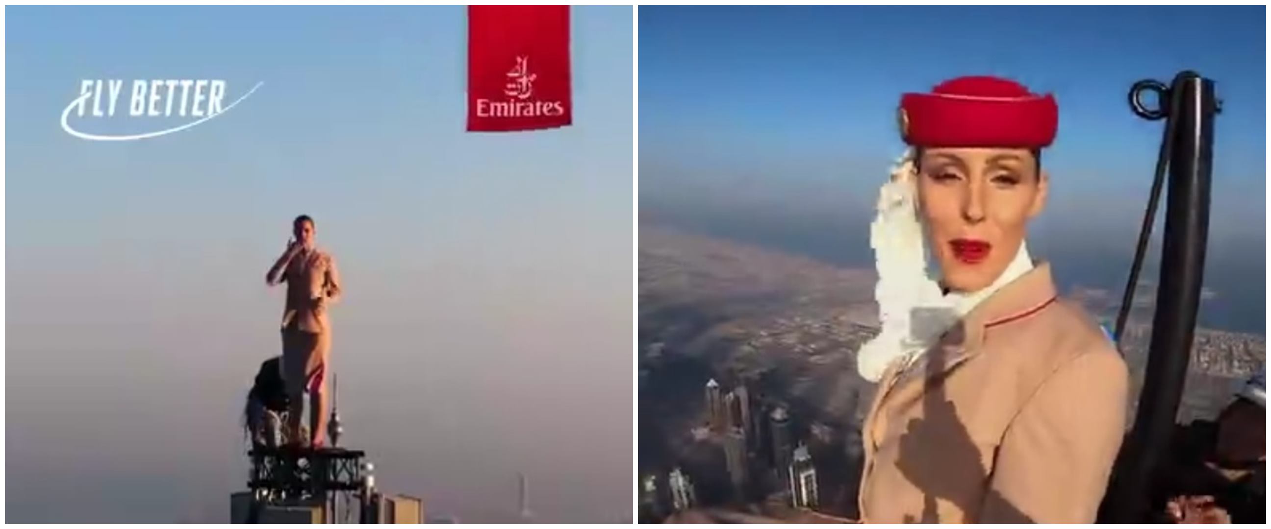 Demi iklan, wanita ini berdiri di puncak Burj Khalifa tinggi 828 meter