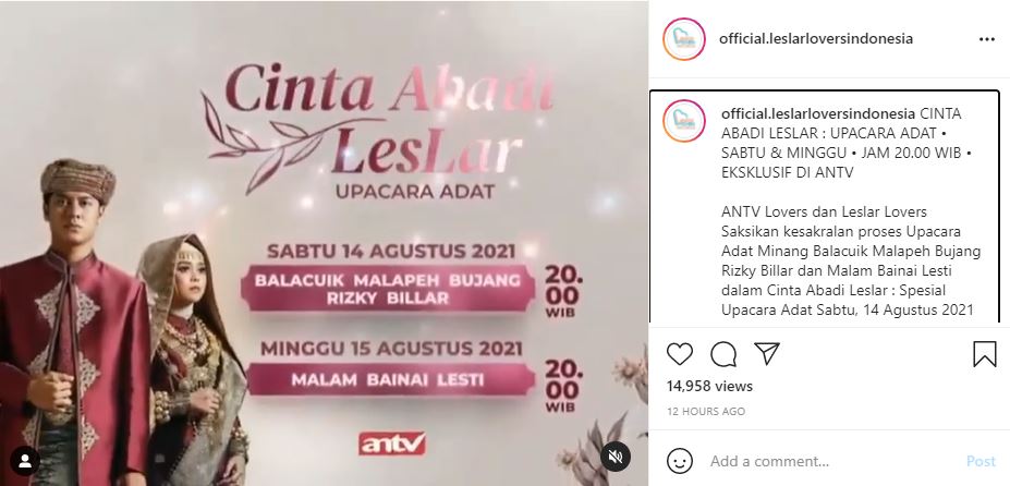 Terungkap rangkaian acara pernikahan Lesty Kejora dan Rizky Billar