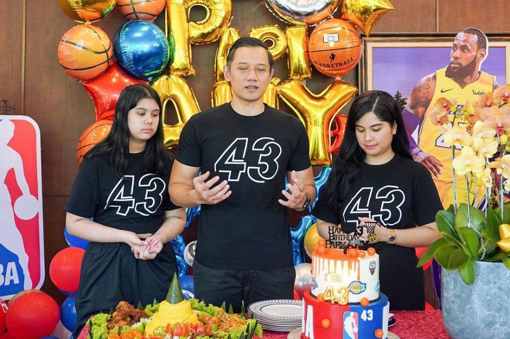 9 Momen ulang tahun Agus Yudhoyono, dekorasinya bertema basketball