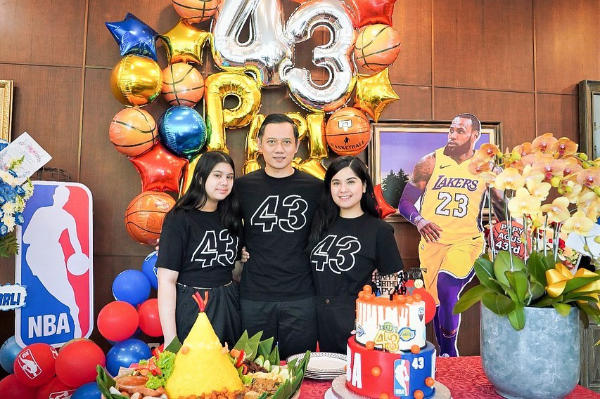 9 Momen ulang tahun Agus Yudhoyono, dekorasinya bertema basketball