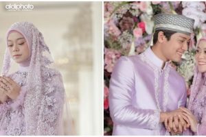 9 Potret detail penampilan Lesty Kejora saat pengajian, memesona