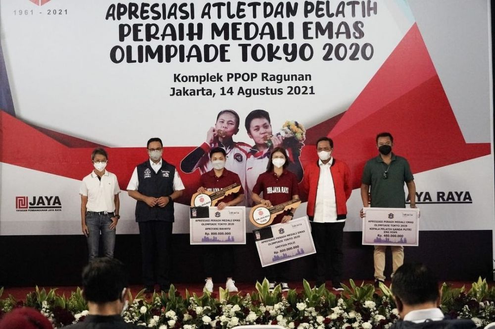 9 Momen peresmian gedung emas Greysia Polii dan Apriyani, penuh haru