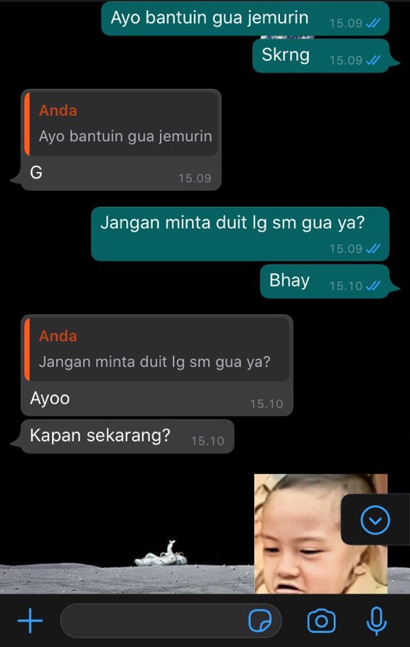 11 Chat lucu kakak dan adik di WhatsApp, bikin cekikikan