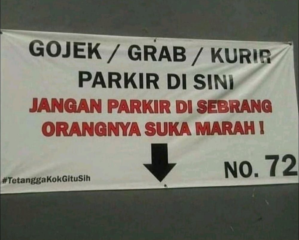 11 Pemberitahuan buat kurir dan driver ojek ini kocak abis