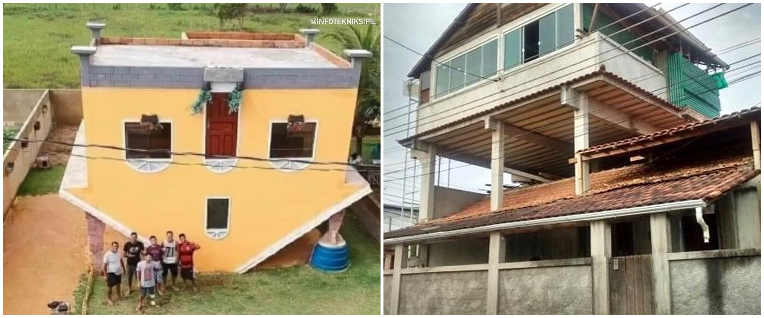 13 Potret lucu rumah unik ini desainnya malah bikin bingung