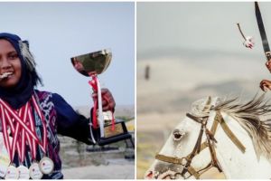 9 Potret Arum Nazlus, atlet Indonesia juara panahan berkuda di Turki