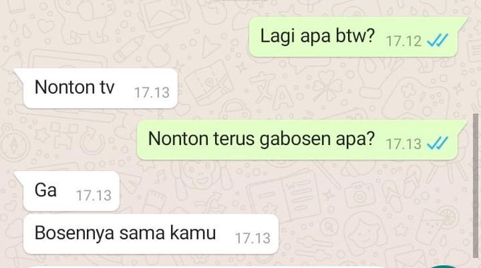11 Chat lucu nanya lagi apa ini endingnya menohok abis