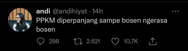 9 Cuitan lucu PPKM diperpanjang lagi ini bikin senyum tipis