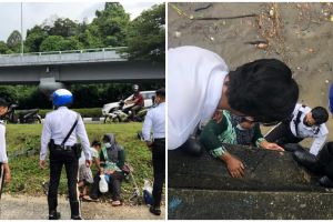 Aksi berani polisi selamatkan korban terjebak banjir, tuai pujian